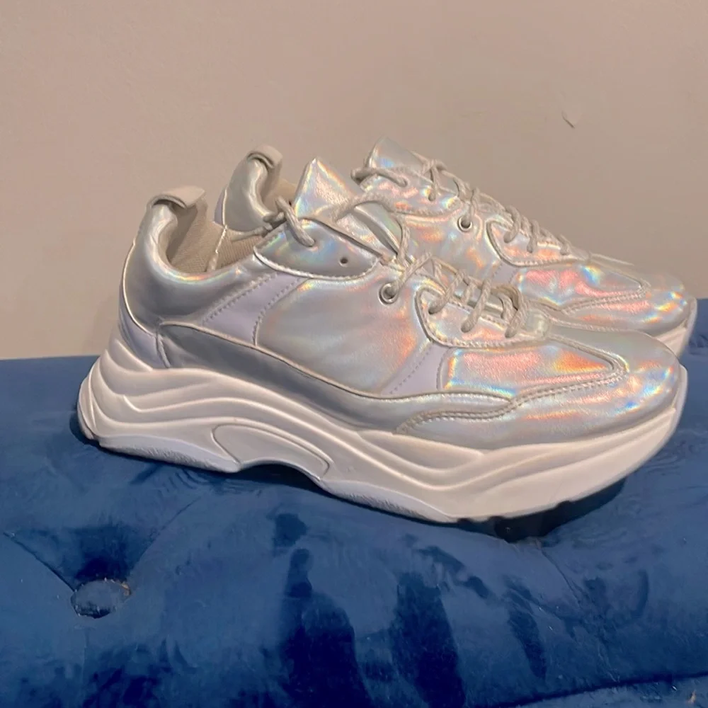 Topshop Iridescent shoes- worn once - Picture 1 of 4